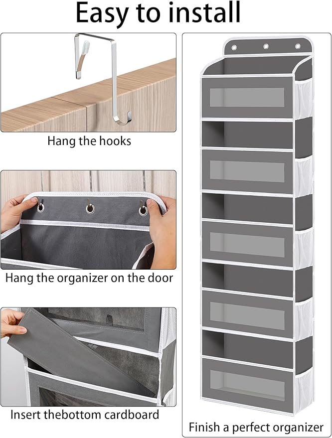 Over The Door Organizer, 5 Shelves Closet Door Hanging Storage and Organizer - Image 4