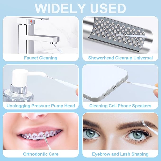 70-Piece Heavy Duty Shower Head Cleaning Brush Set - Image 7