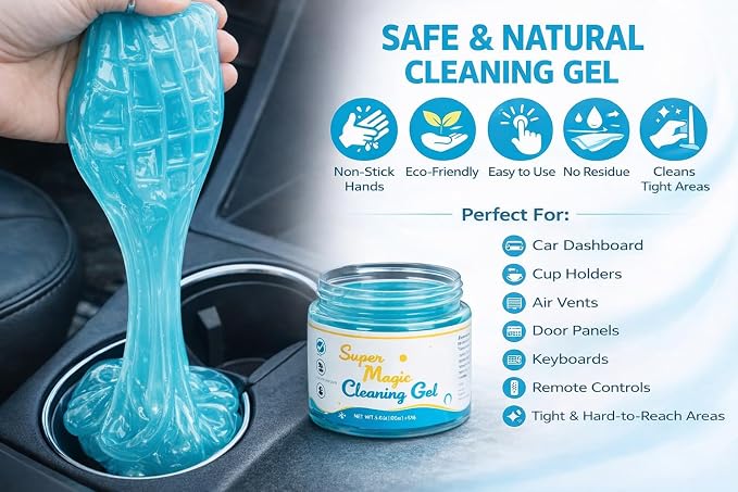 Magic Cleaning Gel Car Putty 2PCS – Car Interior Dust Cleaner - Image 9