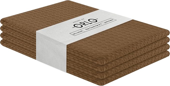 Brown Waffle Kitchen Towels, 16x26 Inch, Quick Drying, 100% Cotton, Machine - Image 6