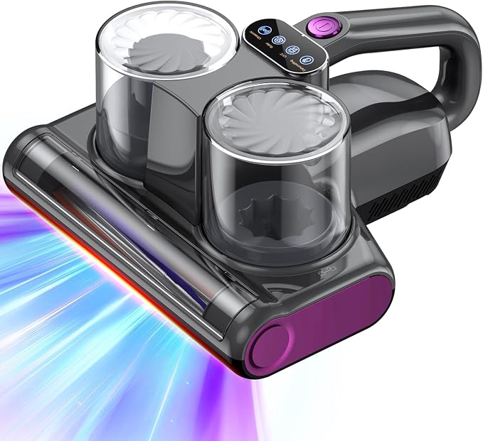 Mattress Vacuum Bed Vacuum Cleaner 16Kpa Suction 253.7nm UV-C Light, 140°F by Focusonhomelifeandhealth