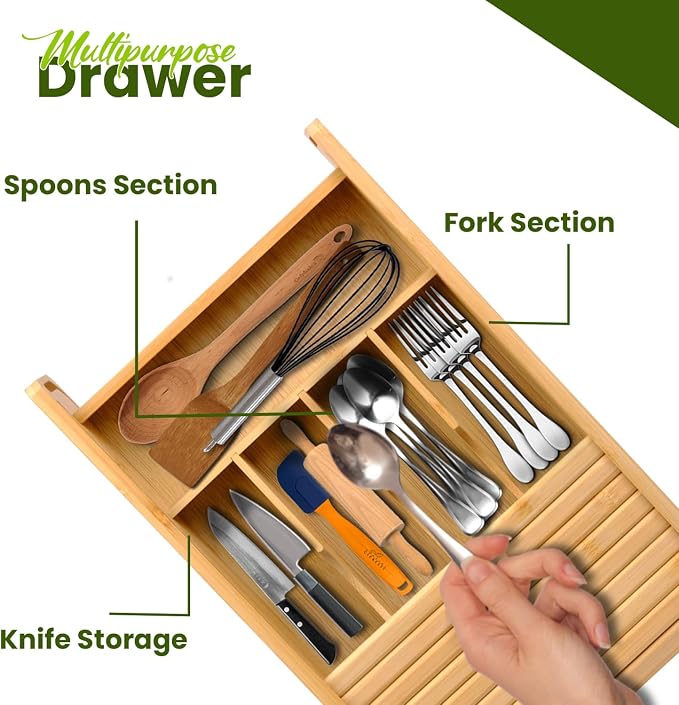 KozyKoala & Co. Bamboo Drawer Organizer - Image 4