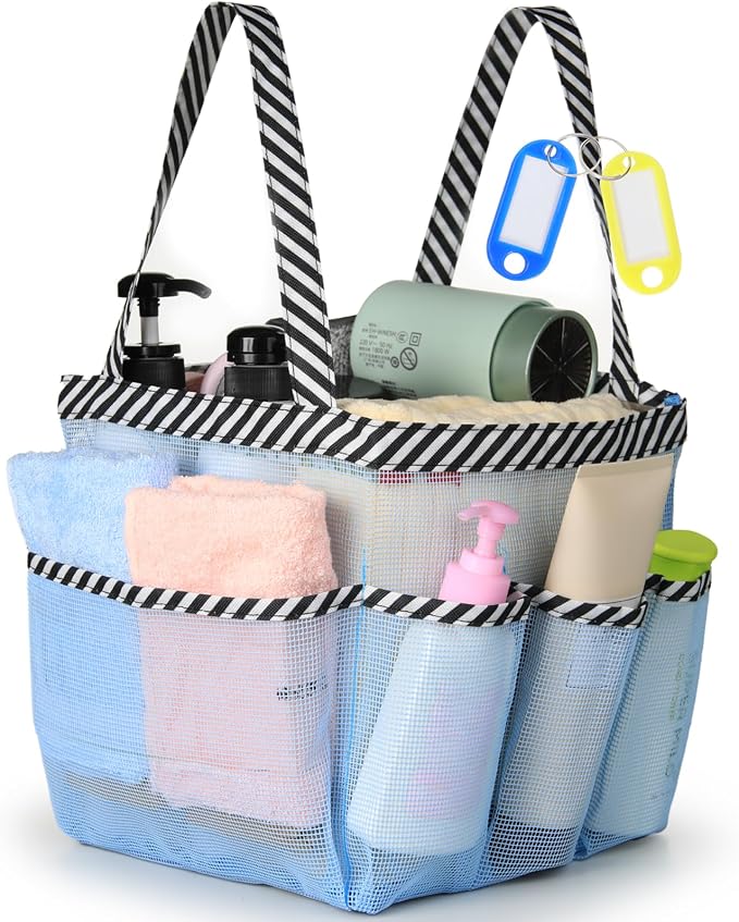 Temede Mesh Shower Caddy Tote, Large Shower Caddy Basket Portable, Quick Dry by Temede