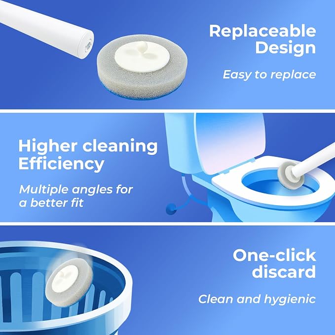 24 Pack Disposable Toilet Brush Refill Pads, - Image 3