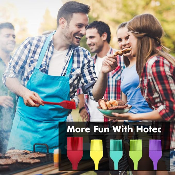 HOTEC 600℉ Heat Resistant BPA Free Silicone Marinading Meat Grill Basting - Image 7