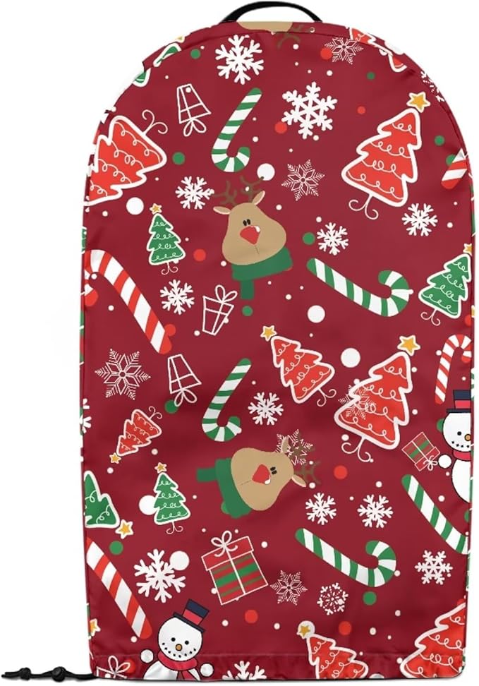 Christmas Pattern Blender Dust Cover Stand Mixer or Coffee Maker Appliance Cover with Drawstring, Anti Fingerprint Dust Proof Stain Resistant Blender Covers for Home Kitchen