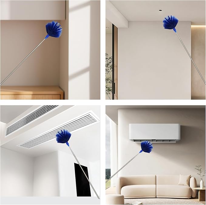 Cobweb Dusters with Extension Pole 100-inch, Spider Web Brush & Ceiling - Image 5