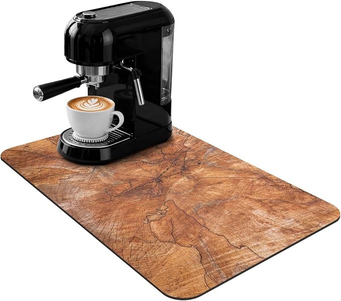 Kitchen Counter Mat 24x16 Inch, Wood Grain Slices Design, Absorbent Hide Stain by Unknown