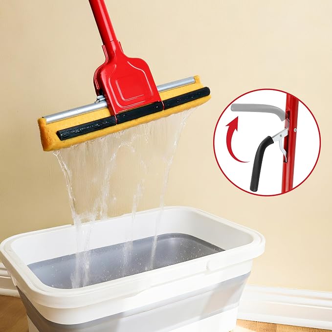 2 Pack of Replaceable Pop Up Cellulose Sponge Mop Heads, Size:12.8 Inch - Image 5