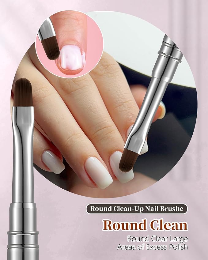 3PCS Brush for OPI Nail Polish Remover, AMilHiTon Nails Clean Up Brushes - Image 6