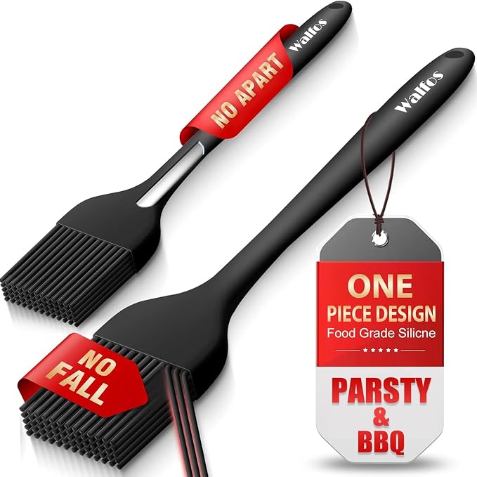 Walfos 600°F Heat Resistant Silicone Basting Brushes BPA Free Pastry Brush by Walfos
