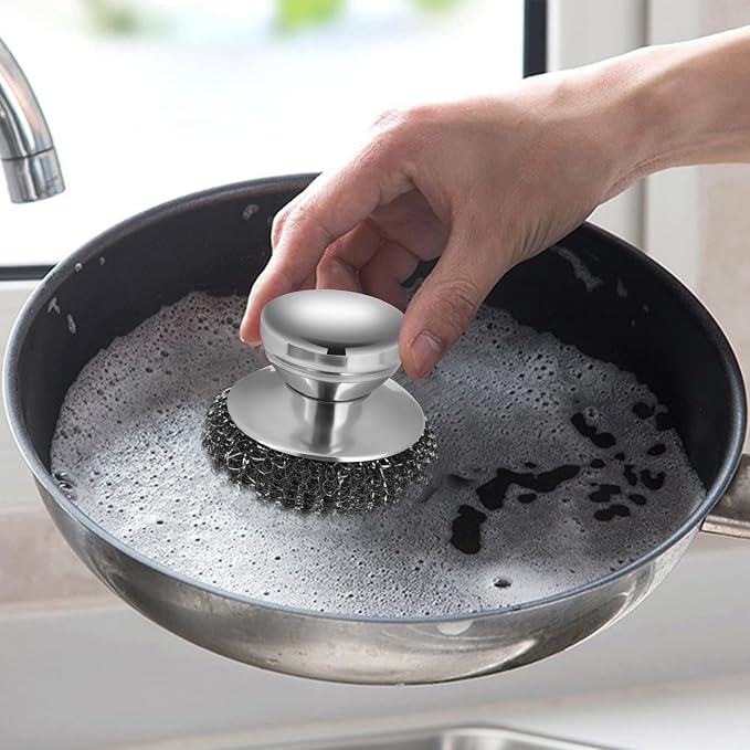 Onewly 2Pack Steel Wool Scrubber Set, Stainless Steel Scrubber - Image 7