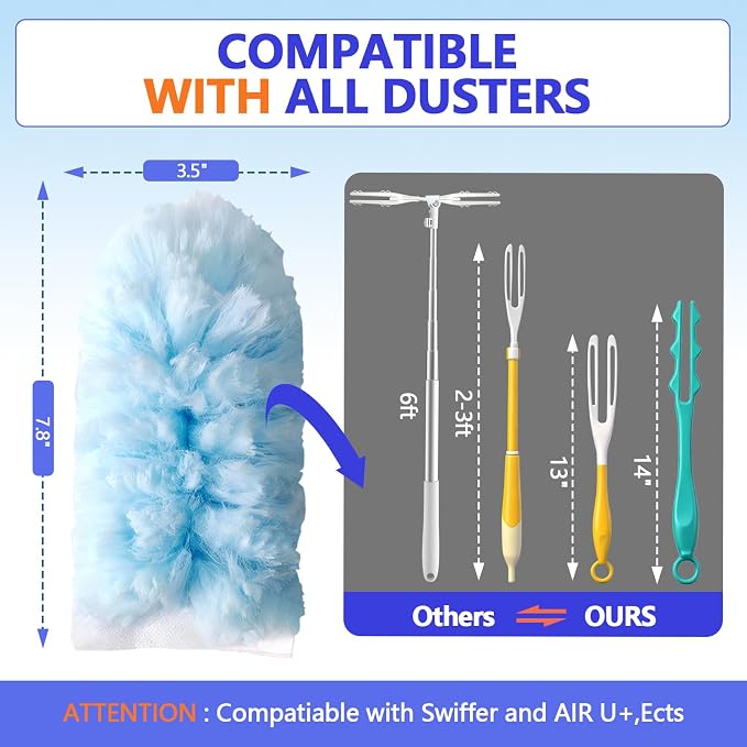 Heavy Duty Duster Refills for Swiffer Duster | 360° Unscented Disposable - Image 2