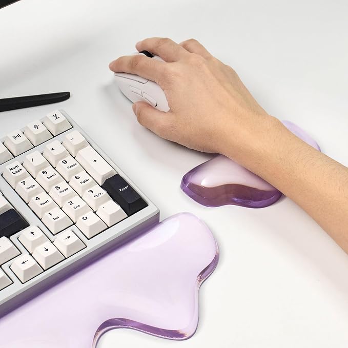 Clear Gel Wrist Rest for Keyboard and Mouse, Wrist Rest Set, Cute Ergonomic - Image 5