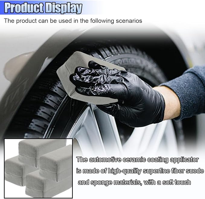 Suede Microfiber Applicator Pad, Car Detailing Sponge - Image 3