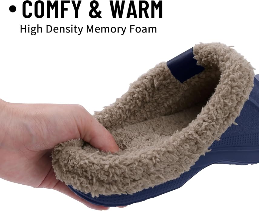Beslip Classic Fur Lined Clogs Waterproof Winter Fuzzy Slippers - Image 3