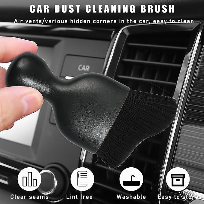 2PCS Car Interior Dust Brush, Soft Scratch Free Auto Detailing Brushes - Image 4