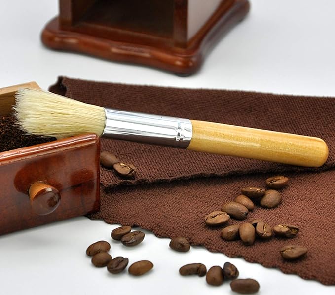Coffee Grinder Brush Espresso Supply Maker Cleaning Brush, Wood Handle & - Image 7