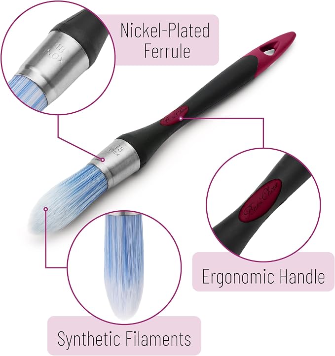 Bates- Trim Paint Brush, 0.75 Inch, Ergonomic Non-Slip Handle, Synthetic - Image 3