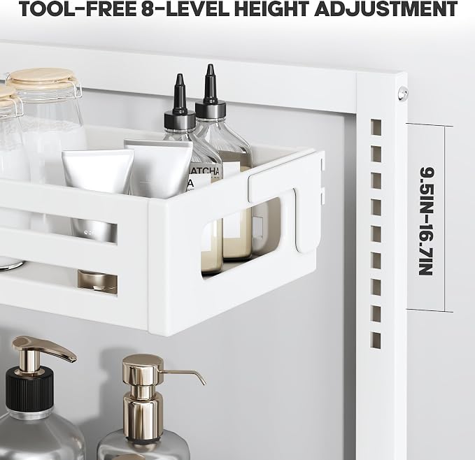 1 Pack Under Sink Organizer, Pull Out Cabinet Organizer - Image 4