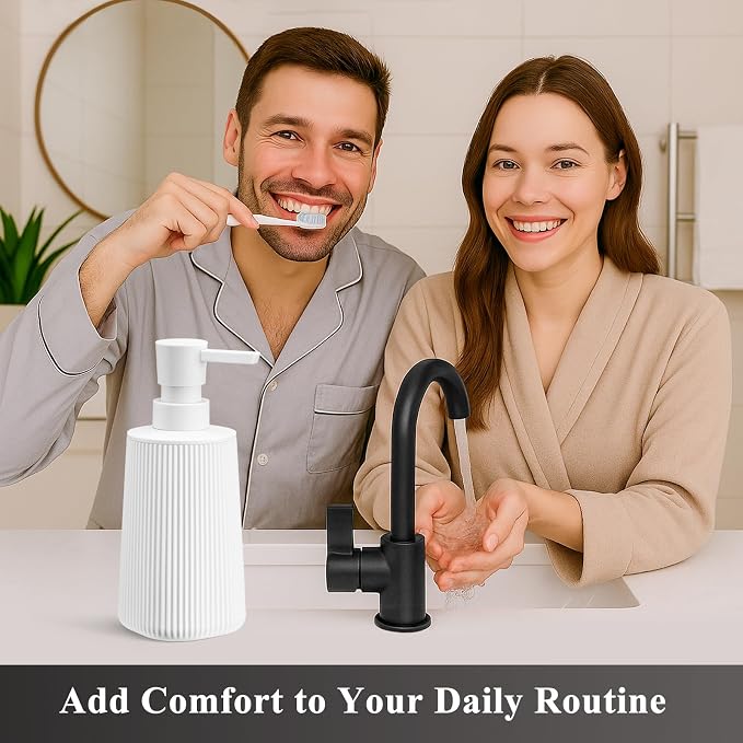 White Hand Soap Dispenser with No Rust Pump - Image 3