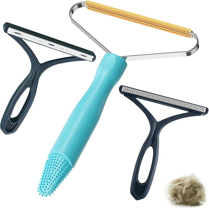3-Pack Pet Hair Removal Tool, Dog Cat Hair Remover, Lint Shaver Cleaner Pro by ACUDSA