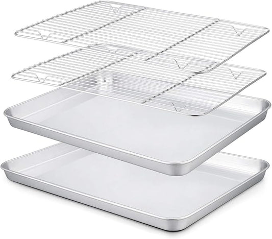 TeamFar 10.5’’ x 8’’ x 1’’ Toaster Oven Pan by TeamFar