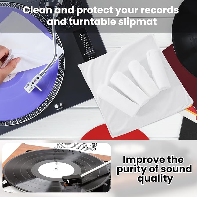 Honeydak 8 Pack Microfiber Record Cleaning Cloth, TV Screen, Musical Instrument - Image 6