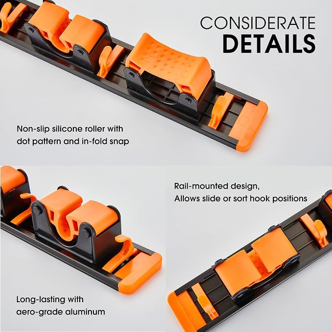 Unjumbly Broom Holder Wall Mount, Drilling Free Mop and Broom Holder - Image 4
