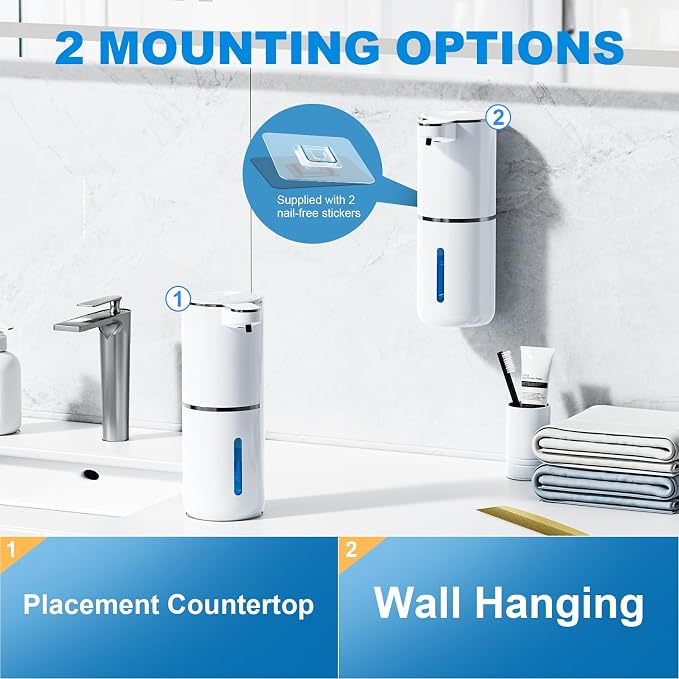 Automatic Foaming Soap Dispenser, 12.8oz/380ml Wall Mount Touchless Soap - Image 4