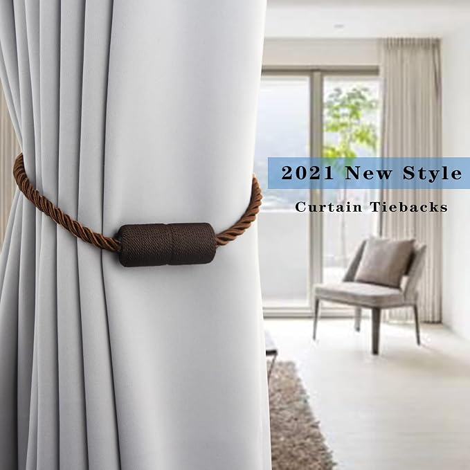 4 Pack Strong Magnetic Curtain Tiebacks Outdoor Elegant Decorative Tie Backs - Image 6