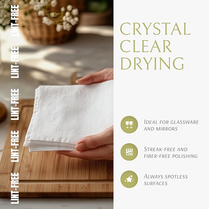 Flour Sack Towels for Kitchen, 18 Pack, 28x28 - Image 3