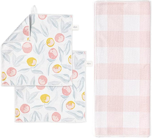 ELYN Microfiber Kitchen Dish Towel & Dish Cloth Set, Quick-Dry & Absorbent by ELYN