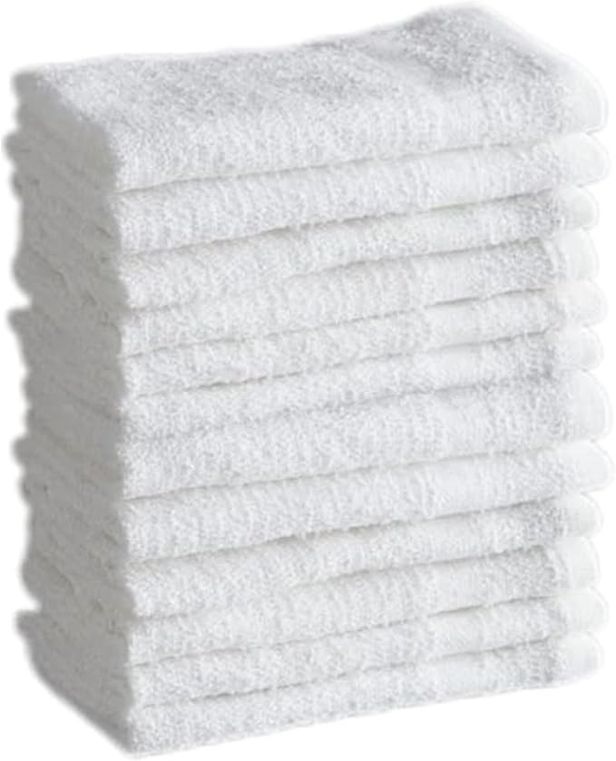 100% Cotton Washcloth Set – Soft, Absorbent Face Towels by QUBA+LINEN