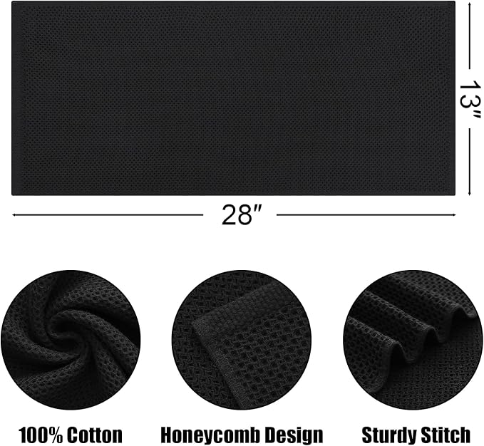 Kitinjoy 100% Cotton Waffle Weave Kitchen Hand Towels - Image 2