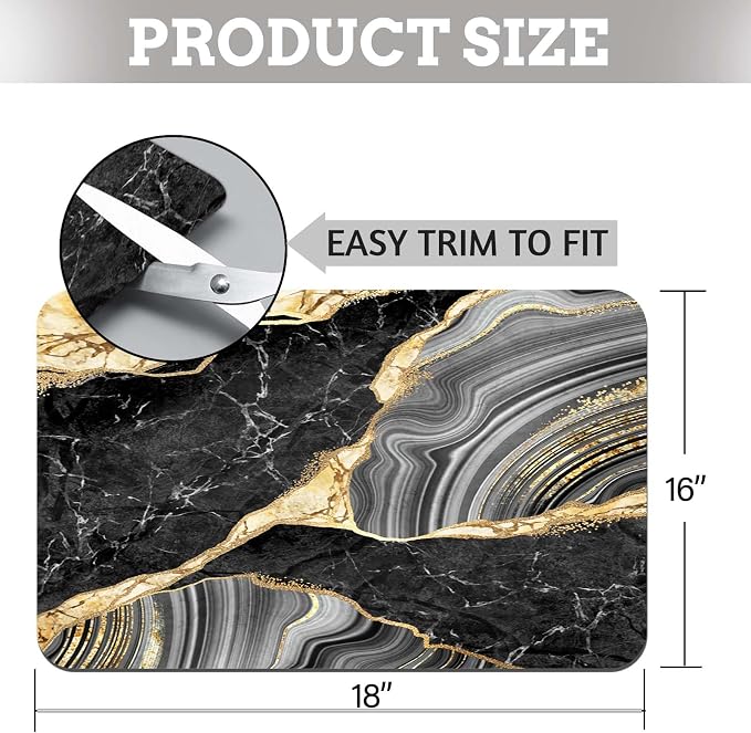 MCALK Marble Black Dish Drying Mat - Image 6