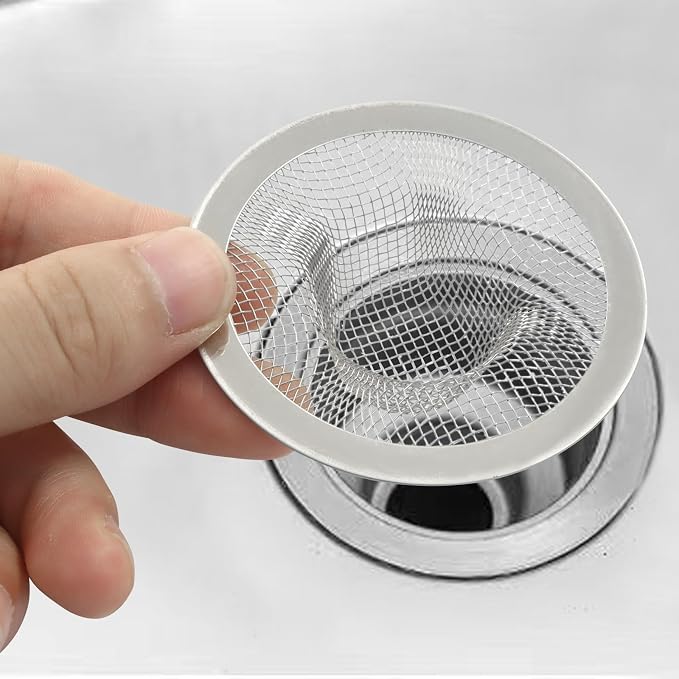 4 Pack Heavy Duty Stainless Steel Kitchen Sink Strainer, 2.75" Top / 1" Mesh - Image 4