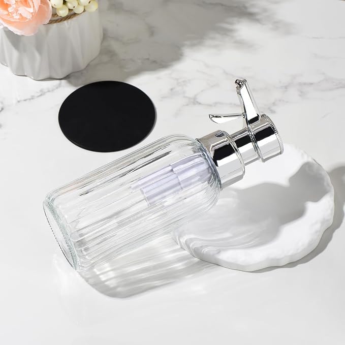 Automatic Foaming Soap Dispenser, 17oz Clear Glass Hand Soap Dispenser - Image 6