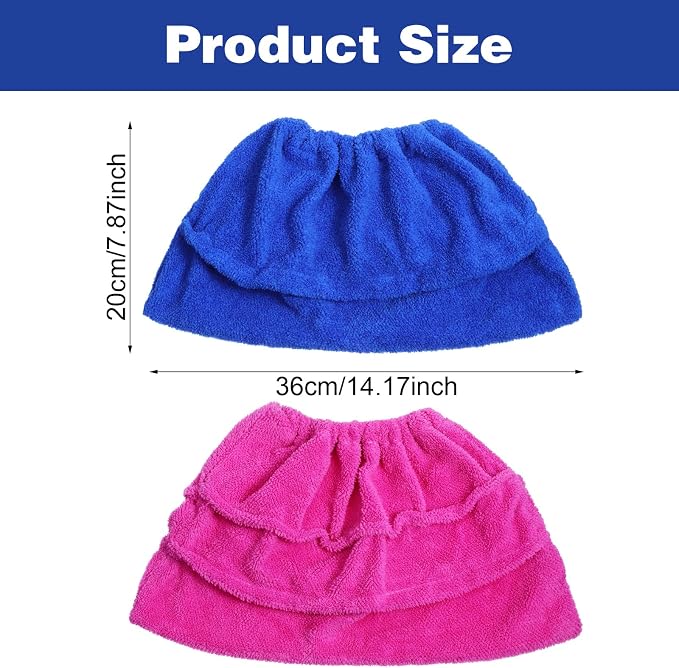 2 Pack Broom Pads to Baseboard Cleaning Tool, Reusable Microfiber Sweep Broom - Image 5