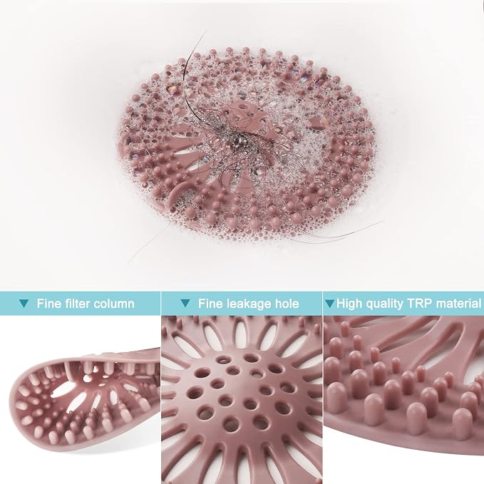 Gotega Bathroom Sink Drain Strainers, Hair Catcher Shower Drain Covers Protector - Image 3