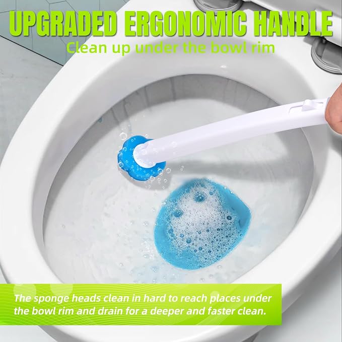 KOKL Disposable Toilet Bowl Wand Refills, Toilet Brushes and Holder, Disposable - Image 4