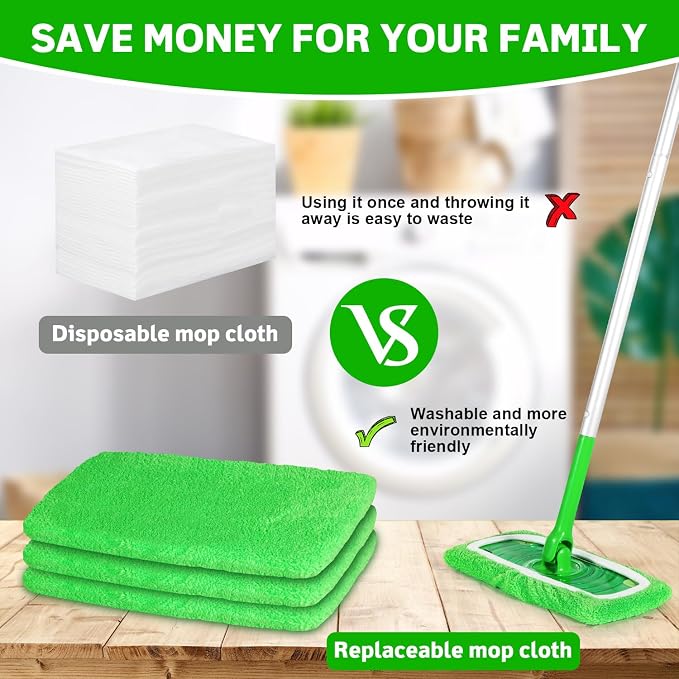 Reusable Microfiber Mop Pads Compatible - Image 7