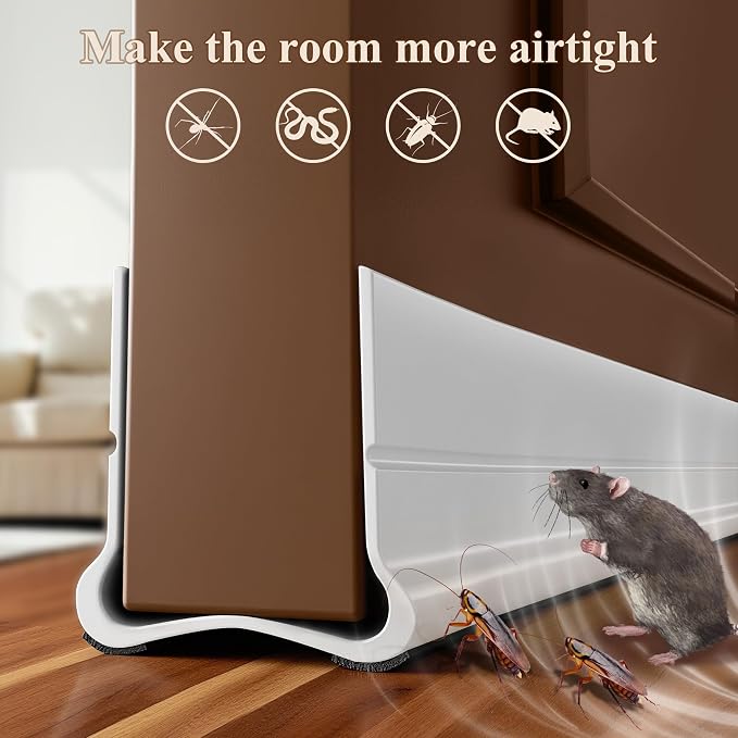 36.6 in Under Door Draft Stopper Reusable Self-Adhesive Door Sweep - Image 4