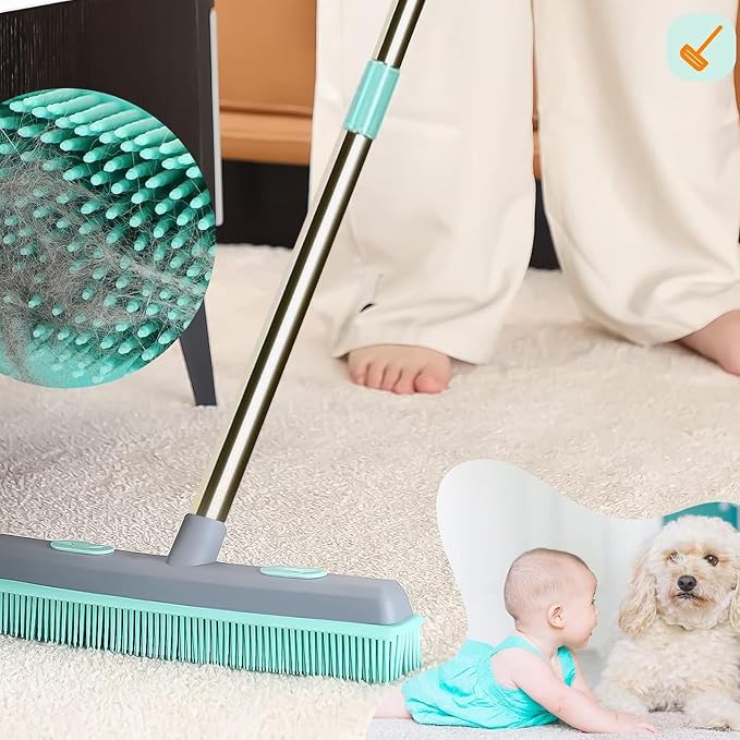 Pet Carpet Hair Rubber Broom - Image 6