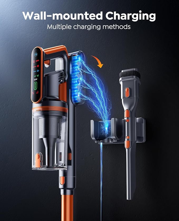 Fieety Cordless Vacuum Cleaner, 600W/50KPa/65Min Runtime Stick Vacuum - Image 5