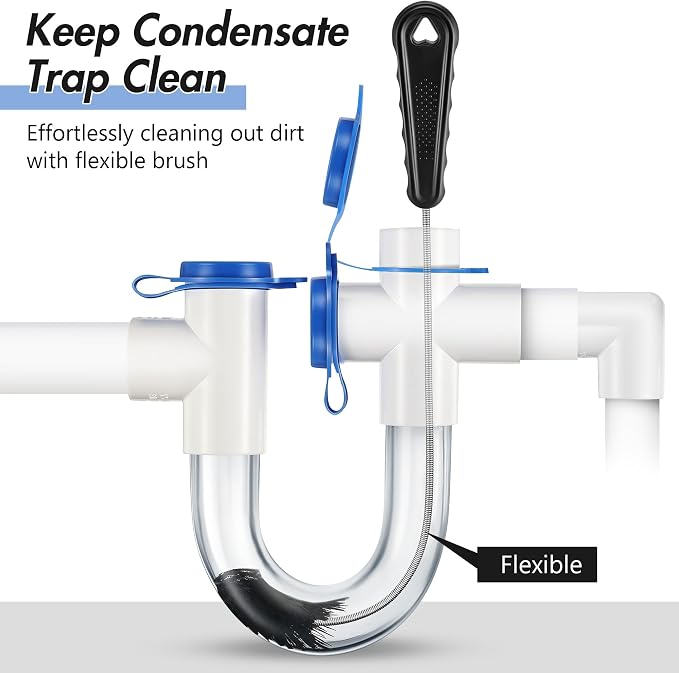 3 Pcs Condensate Trap Flexible Drain Brush, 16 Inch AC Drain Line Cleaning Brush - Image 2