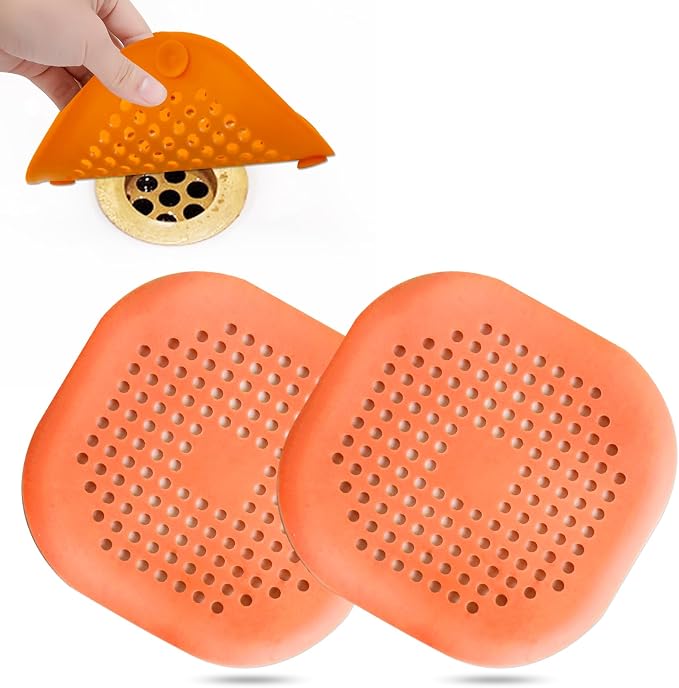 Hair Drain Catcher, Square Drain Cover by Bovinde