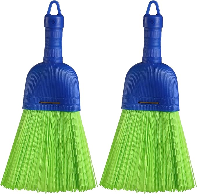 Domensi 2 Pcs Whisk Broom Poly Fiber Handheld Brush Hand Brush Outdoor Car Broom by Domensi