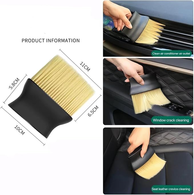 10pcs Auto Car Detailing Brush Set, Car Interior Cleaning Kit, Including 5pcs - Image 5