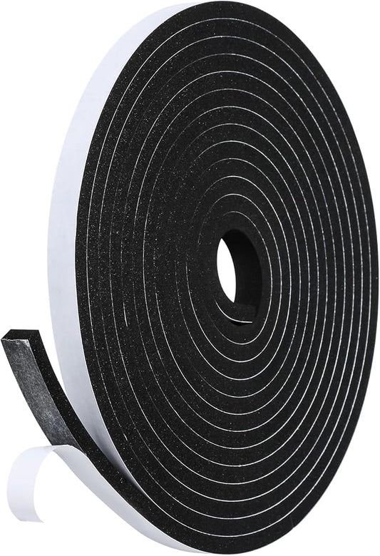 Weather Stripping Door Seal Strip- 1/2 Inch X 1/4 Inch X 16Feet, Strong Adhesive by Amzjjle
